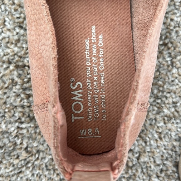 TOMS WOMEN’S DECONSTRUCTED ALPARGATA BLOOM NUBUCK SUEDE PINK WHITE SIZE 8.5 - Picture 4 of 6